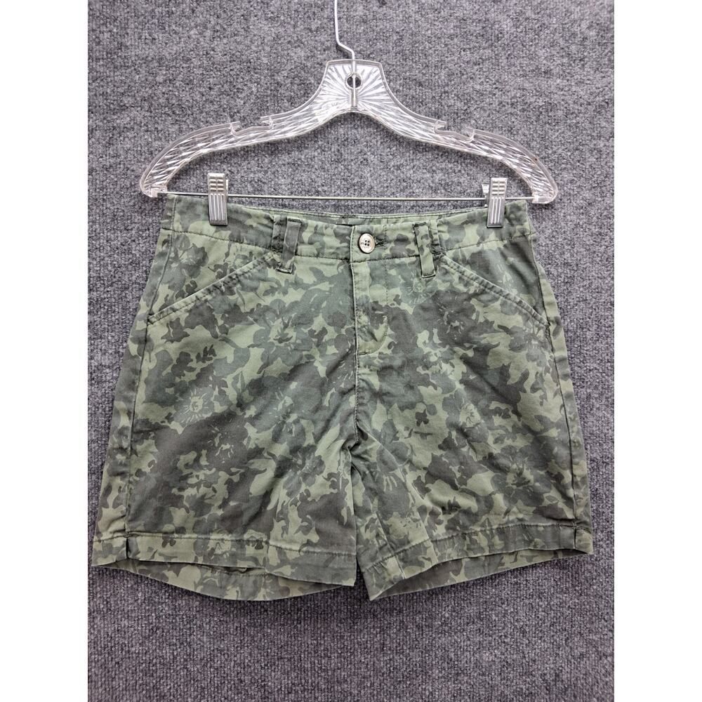 Lee Shorts Womens Size 4 Green Floral Camo Mid Rise